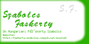 szabolcs faskerty business card